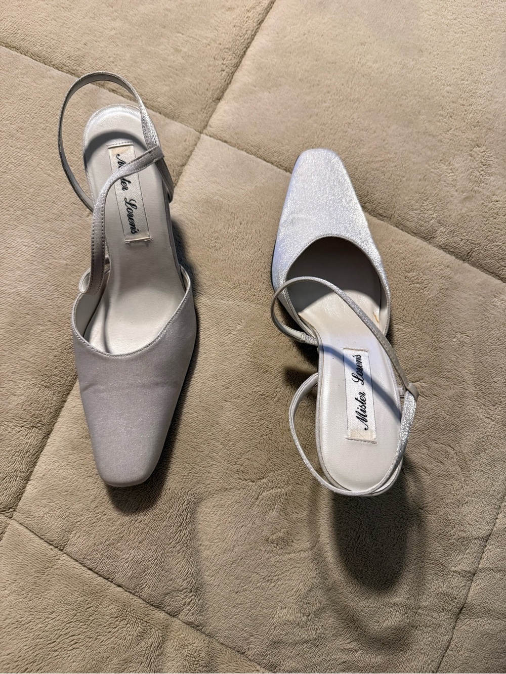 Silver dress shoes